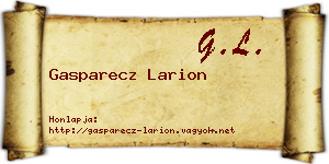 Gasparecz Larion névjegykártya